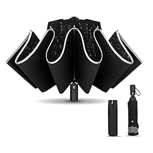 KASTEWILL Paraguas Plegable Inverso Automático,
