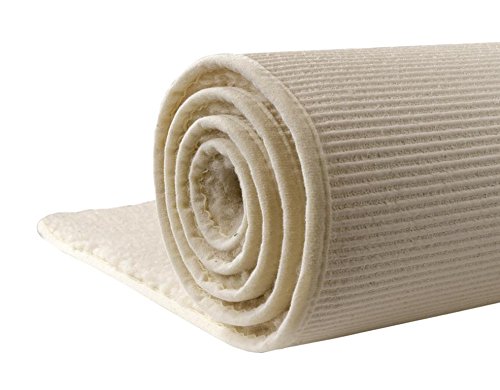 Schurwollmatte KHF Natur 1300gr. umsäumt, Schurwollmatte ca.1300gr. Gesamtgewicht/m² (Florgewicht ca.700 g/m²) eingefasst mit Webband (100% Polyester) Pflege: Schurwollmatte: handwaschbar mit einer milden Flüssigwaschsubstanz - 3