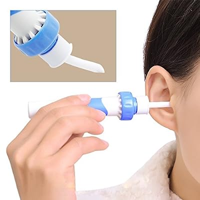 Yovvin Nettoyant Oreille Electrique, Kit d'Enlèvement de Cire d'Oreille, Nettoyant à Cire d'Oreille, Ear Wax Earwax Remover Ear Cleaner Cire Epilation Oreille Kit Nettoyage Oreille pour Bebe, Adulte
