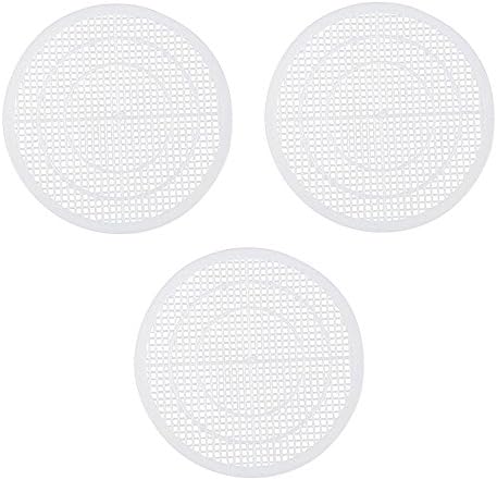 Alodor Drain Protector Hair Catcher Bath Tub Hair Stopper Strainer Drain Cover for multiple drain size. Trim to fit（along the circle）. Two finger pins keep Shower Filter in place. Made in Japan (3 pack)