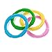 Best Baby Teether - 4 Silicone Sensory Teething Ring Toys - Fun, Colorful and BPA-Free - Soothing Pain Relief and Drool Proof Infant Toys - Solve Teething Now