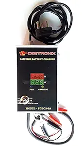 DigiTronix- Dual Current Battery Charger 12V-3 amp and 6Amp for Car, Bus, Truck,Tractor, DG Set Batteries