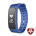 Produktbild Lintelek Fitness-armband Fitness Tracker Smart Fitness Uhr IP67 Wasserdicht Fitnessarmband Activity Tracker Gesundheits-Schlaf-Monitor Pedometer Herzfrequenz-Monitor mit Call / SMS Erinnerung für Android 4.4 oder höher / IOS 8.0 oder höher und Bluetooth 4.0 oder höher Farber Blau