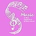 Produktbild NIMEY Wandaufkleber Music Is Life Musical Notes For Living Room Wall Art Mural For Bedroom Removable Wallpaper Vinyl Sticker Home Decor Window Decal  White