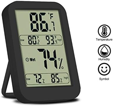 Hygrometer Thermometer Digital Indoor NuoYo Humidity Monitor with LCD display for Indoor and Outdoor Temperature Gauge with Max / Min Memory ℃ / ℉ Switch
