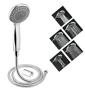 ALTON SHR20730 ABS, 5-Function Hand Shower With 1.5 Meter Hose Pipe And Wall Hook, Chrome Finish