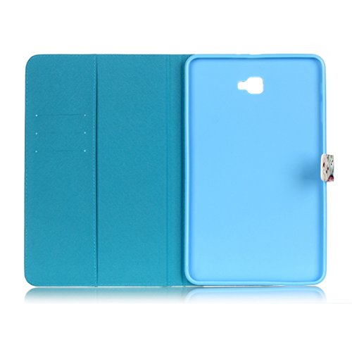 Samsung Galaxy Tab A 10.1 Hülle,Galaxy Tab A 10.1 (2016) Ledertasche Smart Cover,Ekakashop Bunt Muster Painting Fantasie Campanula Flip Magnetverschluss PU Leder Wallet Case Kunstleder Etui Schale Ständer Tasche Etui Schutzfolie mit Einstellbarem Blickwinkel Schutzhülle und Kreditkarte Card Holder Slot für Samsung Galaxy Tab A 10.1 Zoll (2016 Version SM-T580N SM-T585N) + 1x Kostenlos Ständer (Farbe zufällig) - 3
