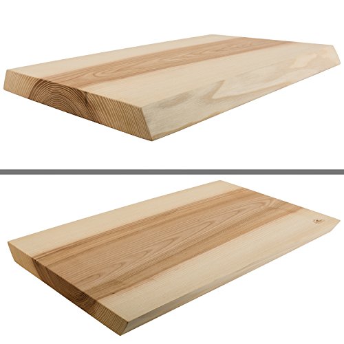 Schwarzwald Massivholz Schneidebrett JAMIE XXL 50 cm, Esche mit natürlicher Baumkante - 4