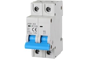 gloca Interruttore Magnetotermico Automatico 2P 220V 6KA 2 Moduli DIN (25 Ampere, 1)