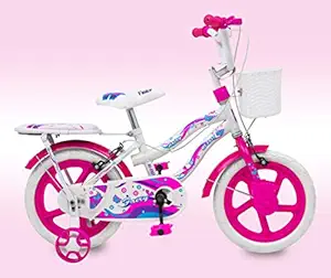 Hi-Fast Fairy 14 inch Kids Cycle for 3 to 5 Years Boys & Girl (14T,Semi-Assembled,White)