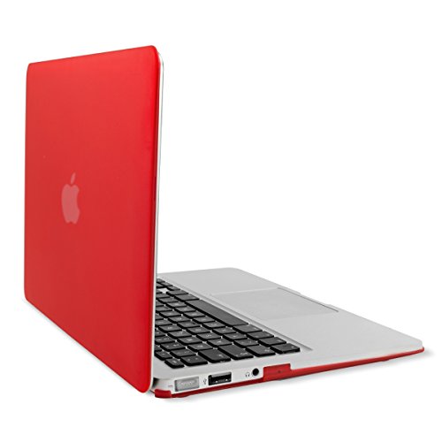 kwmobile Hardcase Laptop Hülle für Apple MacBook Air 13" (ab Mitte 2011) - Rot dünne gummierte Schutzhülle Cover Case Tasche