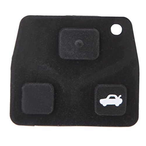 Caja de llave - TOOGOO(R) 3 botones Llave remota Equipo de reparacion Llavero Caja de llave Control de boton de goma para Toyota Avensis