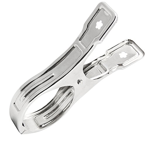 ZILONG Wäscheklammern, Große Klammern, Clips aus Edelstahl, Ideal für Handtücher, Strandtücher, Bettwäsche und dicke Kleidung, Um vermeiden herunterzufallen und wegzufegen, Silber - 7