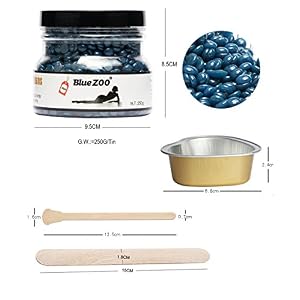 Bluezoo Waxing Kit Electric Wax Warmer with Hard Wax Beans Mini Melting Pot and Wax Applicator Sticks - Image 6