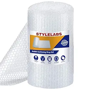 STYLELABS Premium Air Bubble Wrap Packing Roll Transparent 60 GSM Thickness (25 Feet x 1 Feet)