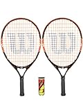 Balance - cabezal ligero Wilson 2 x Burn 21 Junior Raquetas De Tenis + 3 Pelotas Tenis