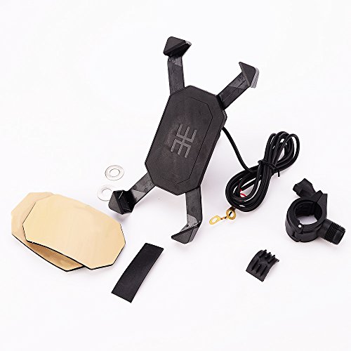 Generic Universale Moto Manubrio Supporto Per Telefono Presa Corrente USB Set Accesorio Motociclo