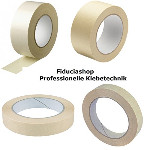 Profi Malerkrepp Abdeckband Kreppband Abklebeband Malerband 50mx50mm 50mx38mm 50mx30mm 50mx19mm (50mx38mm)