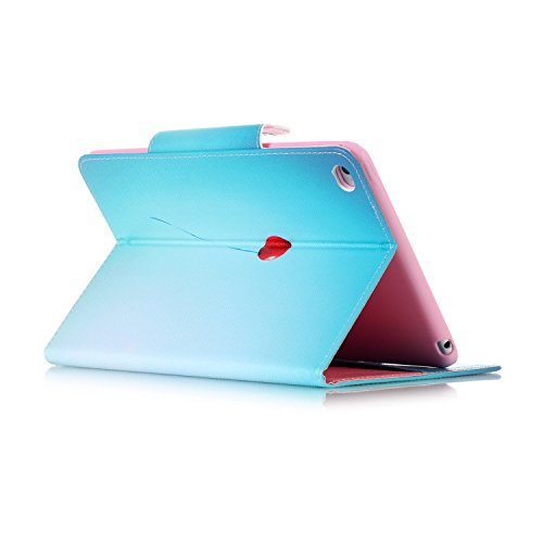 iPad Air 2 Hülle, Deenor Bunt Painting und Stilvoll Brieftasche Tasche PU Leder Flip Protective Stand Tasche Schutzhülle Hülle für Apple iPad Air 2 iPad 6 Generation.[Red Balloon] - 6