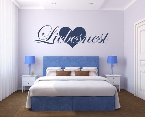 Stickerkoenig Wall Tattoo Wall Sticker German Text: "Liebesnest" (Lovenest) Selection of Colours 120 x 36 cm
