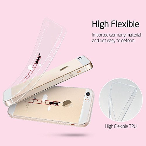 ESR iPhone SE 5 5s Funda  Suave TPU Funda Adorable Parachoques Funda Case Cover Carcasa Para iPhone 5   iPhone 5s   iPhone SE  Escalerilla Nube