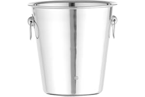 HENDI Sektkühler, BarUp, mit Ringgriffen, Eiskübel für Flaschen, Flaschenkühler, Champagner Kühler, Weinkühler, 3,3L, ø220x(H)190mm, Edelstahl, silber
