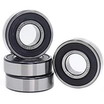 Cuscinetti A Sfera 6204 Con Scanalature, 20x47x14 Mm, Doppia Guarnizione In Gomma, ABEC-5 In Acciaio Cromato, Pre-lubrificati. Ideali Per Macchine Da Giardino E Giocattoli.