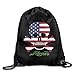 Produktbild WYICPLO Creative Design Poison Rock Band Flag Skull Design Drawstring Backpack Sport Bag for Men and Women