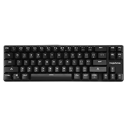 Mecánica Teclado Teclado Gaming GATERON Marrón Detector atado con alambre a contraluz Mini mecánica de diseño (60%) 68 Llaves del teclado Cable Negro Magicforce por Qisan