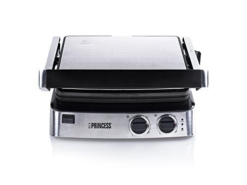 Princess 01.117300.01.001 Kontaktgrill 2 Thermostate für separate Temperatureinstellung, 2000 W, grau - 8