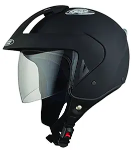 Studds KS-1 Metro Open Face Helmet (Matt Black, L)