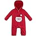 YIZYIF Babies Christmas Romper Warm Fleece Outfit Infants Fancy Jumpsuit Costume Unisex 3-18 Months Red Christmas Santa Claus 9-12 Months