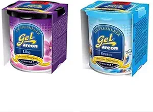 Areon Lilac & Dream Car Freshener Gel (2 X 80 G)