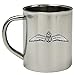 Produktbild RAF, Royal Air Force, stahl, Militär Becher Tasse Becher, Royal Air Force Gap Badge, GPO Group Exklusives Design, Military Geschenke, RAF Regiment Stahl Tasse, RAF Emblem, Spülmaschinenfest 284 g Edelstahl
