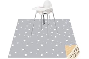 Womumon Tappetino per Sotto Seggiolone/Arti/artigianato, Tappetino lavabile schizzo Tappetino antiscivolo resistente all'acqua, tappetino portatile per il gioco e tovaglia Stella