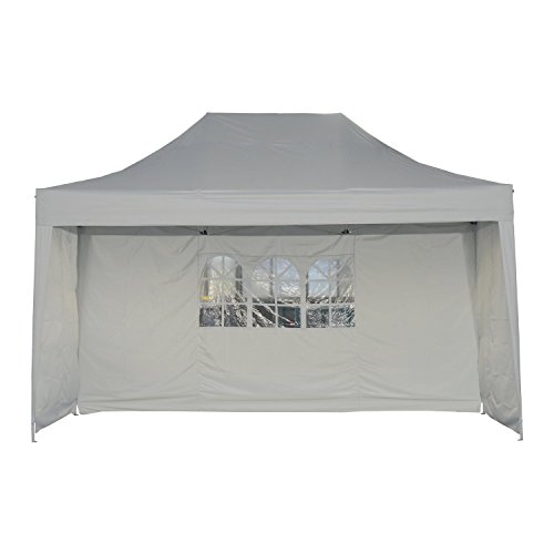 Outsunny® Faltpavillon Pavillon Faltzelt Partyzelt Gartenzelt 3×4,5m Weiß NEU - 3
