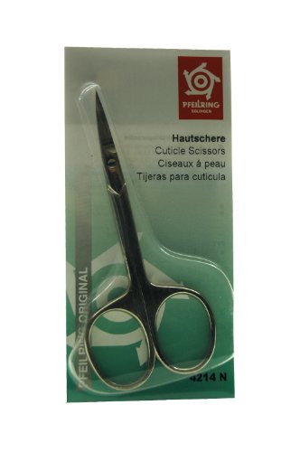 Pfeilring Nail Scissors, Curved, brushed Satin Finish, 9.5 cm