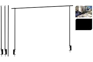 KOOPMAN INTERNATIONAL Barra de metal decorativa extensible de mesa 135/250 cm negro