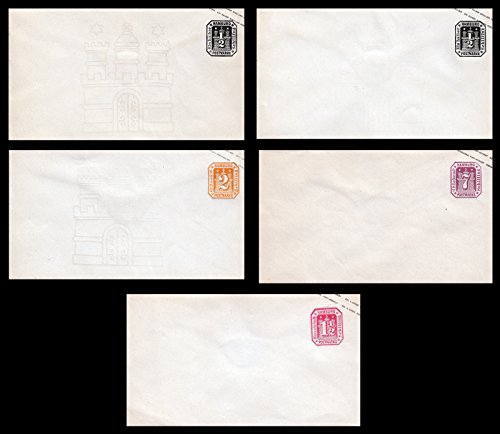 Preisvergleich Produktbild Goldhahn Hamburg 5 Ganzsachen ungebraucht Briefmarken für Sammler