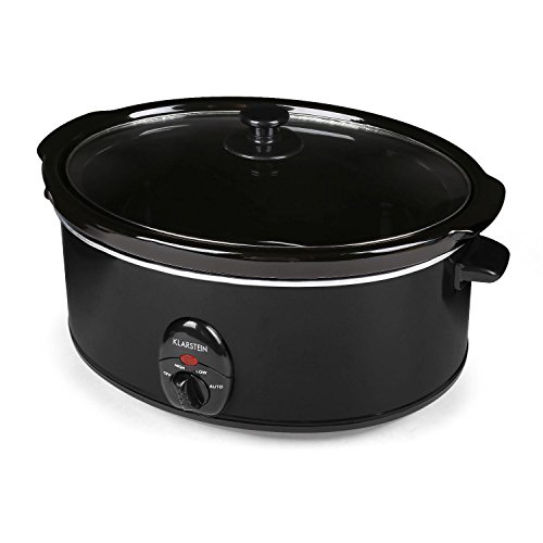 Klarstein Bristol 65 Schon-Garer Slow Cooker (6.5 Liter, 300W Heizelement, Edelstahl-Außentopf, herausnehmbarer Keramik-Innentopf, Warmhaltefunktion) schwarz - 4