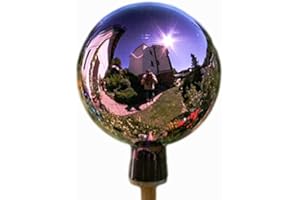 Lauschaer Glaskunst Thüringer Rosenkugel - 18 cm - Violett