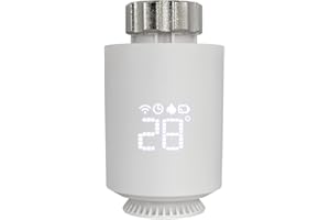 FULLUKY Inteligentny termostat do grzejnika Zigbee 3.0, WiFi, dodatkowy produkt, kompatybilny z Alexa, Google Home, Smart TRV, termostatem Smart TRV, sterowanie za pomocą aplikacji (Zigbee 3.0)