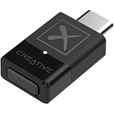 Creative BT-W3X akıllı Bluetooth 5.3 ses vericisi, aptX HD, y&uuml;ksek &ccedil;&ouml;z&uuml;n&uuml;rl&uuml;kl&uuml; 24-bit / 48 kHz ses, cihaz değiştirme fonksiy