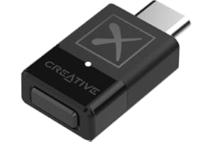 Creative BT-W3X Transmisor de Audio Smart Bluetooth 5.3 con aptX HD, Audio de Alta definición de 24 bits/48 kHz, función de Cambio de Dispositivo, Funciona con PC/Mac/Consolas de Juegos