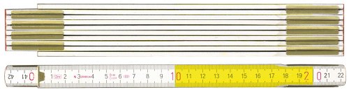 Stabila MESSGERäTE GUSTAV ULLRICH GMBH 112800 Holzgliedermaßstab L.2m weiß/gelb wetterfest Stabila Genauigk.III