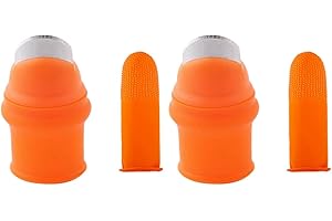 XUYUE 2X Silicone Thumb Knife with Finger Cots Thumb Knife Picker for Fruits Vege-L