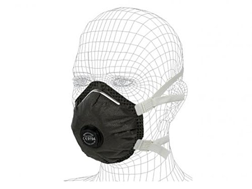 10x geruchsfiltrierende Halbmaske mit Ventil und Aktivkohle F333 CV / FFP3 V NR von Clean Breath | Atemschutzmaske bis zum 30-fachen des Grenzwertes (Schutz vor giftigen Stoffen sowie vor Tröpfchenaerosolen) | partikelfiltrierende Staubmaske mit Gummidichtlippe, Nasenbügel und verstellbaren Gummibändern für angenehmeren Tragekomfort auch bei lang andauernden Tätigkeiten | geprüfte Profiqualität direkt vom Hersteller nach Norm EN 149:2001 A1:2009 und CE 0194