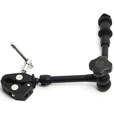 Sinvitron 11" Bras Magique Large Super Clamp Large Crabe Pince Clip pour appareil photo réflex numérique avec lumière LED pour moniteur