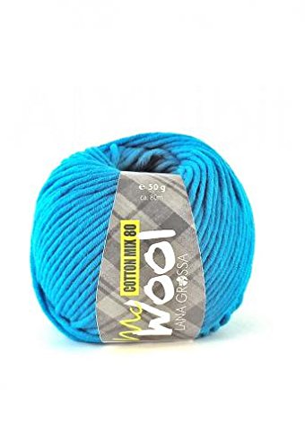 Lana Grossa McWool Cotton Mix 80 - 506 blue jewel 50g Wolle