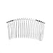 Veewon® 2pcs Bridal Wedding Veil Combs Metal Wire Hair Clip Combs 7.8cm 20 Teeth Silver